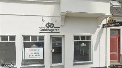 Verkstedhaller til salgs i Sakskøbing – Bilde fra Google Street View